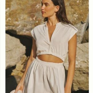 Anthropologie White Midi Dress